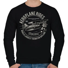 PRINTFASHION Három motoros repülőgép - Férfi pulóver - Fekete