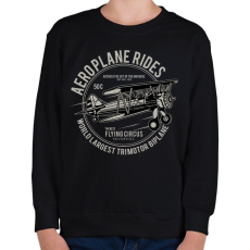 PRINTFASHION Három motoros repülőgép - Gyerek pulóver - Fekete