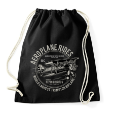 PRINTFASHION Három motoros repülőgép - Sportzsák, Tornazsák - Fekete tornazsák