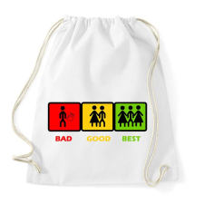 PRINTFASHION Három opció - Sportzsák, Tornazsák - Fehér tornazsák