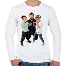 PRINTFASHION Hasbulla MMA - Férfi hosszú ujjú póló - Fehér férfi póló