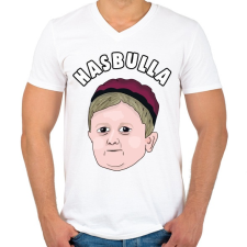 PRINTFASHION Hasbulla TIK TOK - Férfi V-nyakú póló - Fehér férfi póló