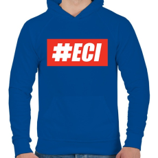 PRINTFASHION Hashtageci - Férfi kapucnis pulóver - Királykék