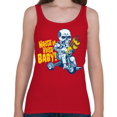 PRINTFASHION Hasta la vista baby! - Női atléta - Cseresznyepiros