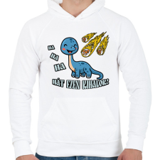 PRINTFASHION Hát ezen kihalok! - Férfi kapucnis pulóver - Fehér férfi pulóver, kardigán