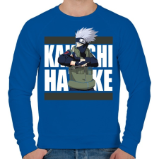 PRINTFASHION Hatake Kakashi - Férfi pulóver - Királykék férfi pulóver, kardigán