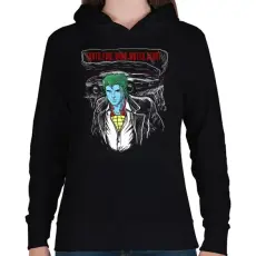 PRINTFASHION Határok - Női kapucnis pulóver - Fekete