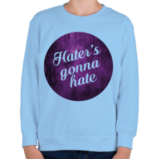 PRINTFASHION Hate - Gyerek pulóver - Világoskék