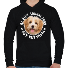 PRINTFASHION Havanese - Férfi kapucnis pulóver - Fekete