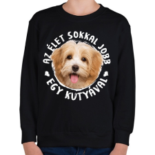 PRINTFASHION Havanese - Gyerek pulóver - Fekete gyerek pulóver, kardigán