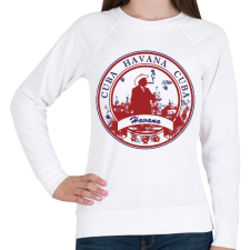 PRINTFASHION Havanna Kuba - Női pulóver - Fehér női pulóver, kardigán