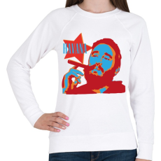 PRINTFASHION Havanna szivar & Fidel Castro - Női pulóver - Fehér