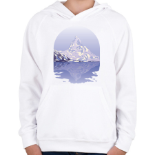 PRINTFASHION Havas hegy - Gyerek kapucnis pulóver - Fehér gyerek pulóver, kardigán