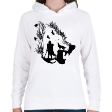 PRINTFASHION Havas Jon - Női kapucnis pulóver - Fehér női pulóver, kardigán