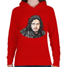 PRINTFASHION Havas Jon - Női kapucnis pulóver - Piros