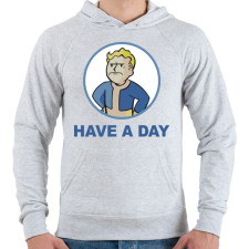 PRINTFASHION Have a day - Férfi kapucnis pulóver - Sport szürke férfi pulóver, kardigán