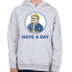PRINTFASHION Have a day - Gyerek kapucnis pulóver - Sport szürke