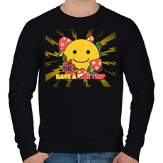 PRINTFASHION HAVE A NICE TRIP - Férfi pulóver - Fekete