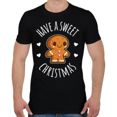 PRINTFASHION Have sweet Christmas - Férfi póló - Fekete
