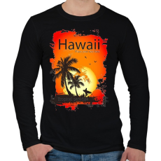 PRINTFASHION Hawaii - Férfi hosszú ujjú póló - Fekete