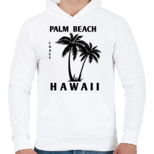 PRINTFASHION Hawaii - Férfi kapucnis pulóver - Fehér férfi pulóver, kardigán