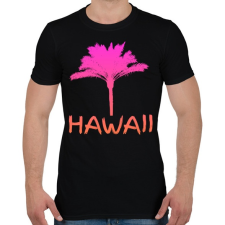 PRINTFASHION Hawaii - Férfi póló - Fekete férfi póló