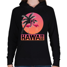 PRINTFASHION Hawaii - Női kapucnis pulóver - Fekete