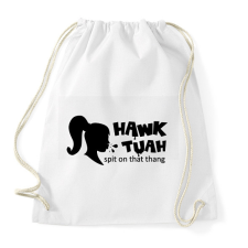 PRINTFASHION Hawk Tuah - Black - Sportzsák, Tornazsák - Fehér tornazsák