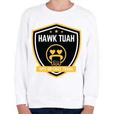 PRINTFASHION Hawk Tuah… Spit On That Thang  - Gyerek pulóver - Fehér