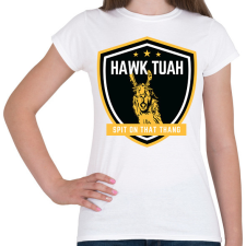 PRINTFASHION Hawk Tuah… Spit On That Thang - láma - Női póló - Fehér női póló