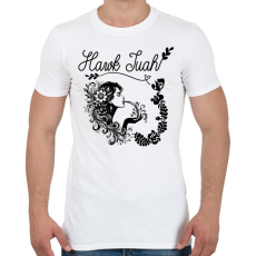 PRINTFASHION Hawk Tuah - split on that thang - Férfi póló - Fehér