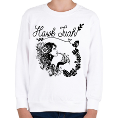 PRINTFASHION Hawk Tuah - split on that thang - Gyerek pulóver - Fehér
