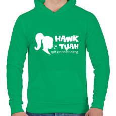 PRINTFASHION Hawk Tuah - White - Férfi kapucnis pulóver - Zöld
