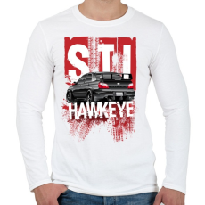 PRINTFASHION Hawkeye STI - Férfi hosszú ujjú póló - Fehér