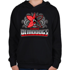 PRINTFASHION Hawkins Demodogs - Gyerek kapucnis pulóver - Fekete gyerek pulóver, kardigán