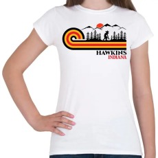 PRINTFASHION Hawkins indiana retro - Női póló - Fehér