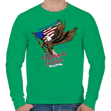 PRINTFASHION Hazafi - Férfi pulóver - Zöld