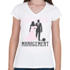 PRINTFASHION Házasság - Női V-nyakú póló - Fehér