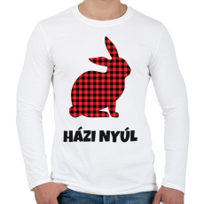 PRINTFASHION Házi nyúl - Férfi hosszú ujjú póló - Fehér