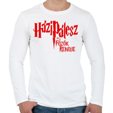 PRINTFASHION Házipálesz - Férfi hosszú ujjú póló - Fehér férfi póló