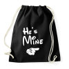 PRINTFASHION He is mine - Sportzsák, Tornazsák - Fekete