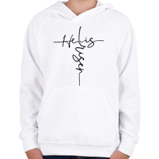 PRINTFASHION He is risen - Gyerek kapucnis pulóver - Fehér gyerek pulóver, kardigán