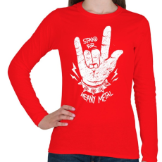 PRINTFASHION Heavy metal - Női hosszú ujjú póló - Piros