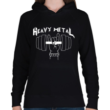 PRINTFASHION Heavy Metal - Női kapucnis pulóver - Fekete női pulóver, kardigán