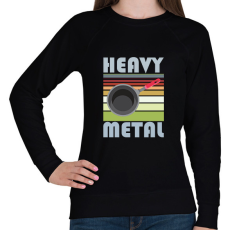 PRINTFASHION Heavy metal - Női pulóver - Fekete