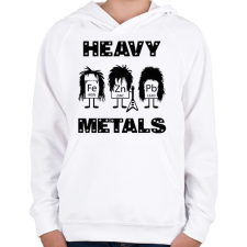 PRINTFASHION Heavy metals - vegyjelek - Gyerek kapucnis pulóver - Fehér gyerek pulóver, kardigán