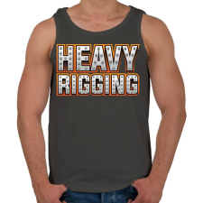 PRINTFASHION Heavy Rigging felirat - Férfi atléta - Sötétszürke atléta, trikó