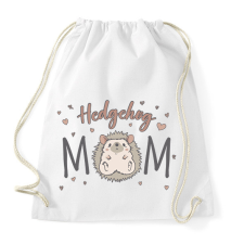 PRINTFASHION Hedgehog mom - Sportzsák, Tornazsák - Fehér tornazsák
