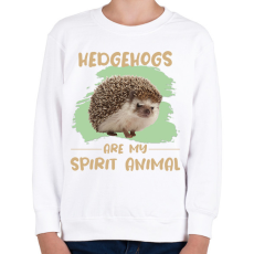 PRINTFASHION Hedgehogs are my spirit animal - Gyerek pulóver - Fehér