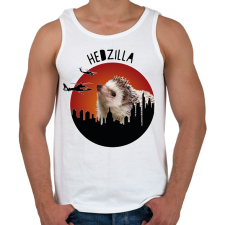 PRINTFASHION Hedzilla - Férfi atléta - Fehér atléta, trikó
